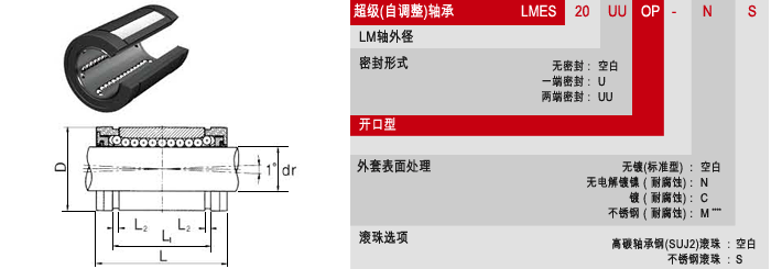 LMES : 超级(自调整功能)轴承_OP