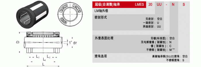 LMES : 超级(自调整功能)轴承_公制