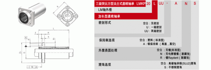 LMKP_L : 亚洲标准型直线轴承_突出标准型